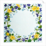 Primrose and Violet Square by Linda Benton