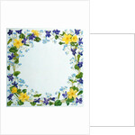 Primrose and Violet Square by Linda Benton