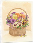 Basket of Pansies, 1998 by Linda Benton