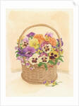 Basket of Pansies, 1998 by Linda Benton