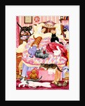 Grandma and 10 cats in the bedroom by Linda Benton