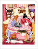 Grandma and 10 cats in the bedroom by Linda Benton