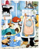 Grandma and 10 cats in the bathroom by Linda Benton