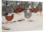 Hens in the Vegetable Patch by Linda Benton
