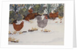 Hens in the Vegetable Patch by Linda Benton