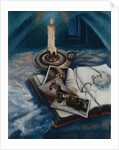 Nostalgia, 1999 Still life with candle,books photos by Lee Campbell