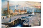 Grosvenor Dock, 1998 cityscape London by Lee Campbell