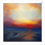 Homecoming, 2016Seascape with boats on beach by Lee Campbell