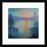 Morning Drift, 2018 Baots on water by Lee Campbell