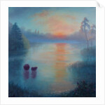 Morning Drift, 2018 Baots on water by Lee Campbell