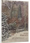 Front Garden in Heavy Snowstorm by Lillian Delevoryas