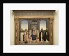 Virgin and Child enthroned with Angels and St. Thomas Aquinas, St. Barnabas, St. Dominic, and St. Peter Martyr, c.1422 by Fra (c.1387-1455) Angelico