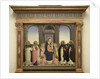 Virgin and Child enthroned with Angels and St. Thomas Aquinas, St. Barnabas, St. Dominic, and St. Peter Martyr, c.1422 by Fra (c.1387-1455) Angelico