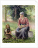 Peasant Woman and her Little Girl, c.1893 by Camille Pissarro