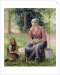 Peasant Woman and her Little Girl, c.1893 by Camille Pissarro