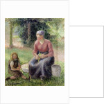Peasant Woman and her Little Girl, c.1893 by Camille Pissarro