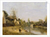 Riverbank at Mery sur Seine, Aube, c.1870 by Jean Baptiste Camille Corot