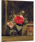 Bouquet of Flowers in a Glass beside a Tobacco Pot, c.1873-74 by Jean Baptiste Camille Corot
