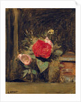 Bouquet of Flowers in a Glass beside a Tobacco Pot, c.1873-74 by Jean Baptiste Camille Corot