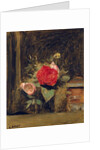 Bouquet of Flowers in a Glass beside a Tobacco Pot, c.1873-74 by Jean Baptiste Camille Corot