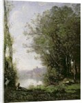The Goatherd beside the Water by Jean Baptiste Camille Corot
