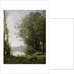 The Goatherd beside the Water by Jean Baptiste Camille Corot