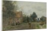 Sin near Douai, Village Street in the Morning, Grey Weather, 1872 by Jean Baptiste Camille Corot