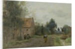 Sin near Douai, Village Street in the Morning, Grey Weather, 1872 by Jean Baptiste Camille Corot