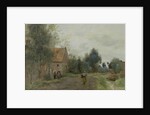 Sin near Douai, Village Street in the Morning, Grey Weather, 1872 by Jean Baptiste Camille Corot