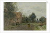 Sin near Douai, Village Street in the Morning, Grey Weather, 1872 by Jean Baptiste Camille Corot
