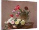 Poppies in a Crystal Vase, or Basket of Roses, 1890 by Ignace Henri Jean Fantin-Latour