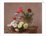 Poppies in a Crystal Vase, or Basket of Roses, 1890 by Ignace Henri Jean Fantin-Latour