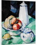 Still Life with Teapot and Fruit on a green Tablecloth, c.1913 by Samuel John Peploe