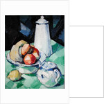 Still Life with Teapot and Fruit on a green Tablecloth, c.1913 by Samuel John Peploe