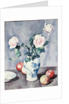 Still Life of Roses in a Blue and White Vase by Samuel John Peploe