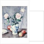 Still Life of Roses in a Blue and White Vase by Samuel John Peploe