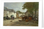 Animal Market at Daoulas, 1869 by Eugene Louis Boudin