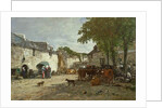 Animal Market at Daoulas, 1869 by Eugene Louis Boudin