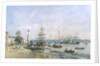 Bordeaux - Quay and Port, 1874 by Eugene Louis Boudin
