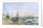 Bordeaux - Quay and Port, 1874 by Eugene Louis Boudin