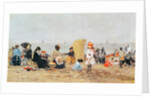 Beach Scene, Trouville, 1881 by Eugene Louis Boudin