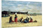 Berck, Fisherwomen on the Beach, 1876 by Eugene Louis Boudin