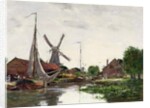 Dordrecht, Windmill on the Meuse, 1884 by Eugene Louis Boudin