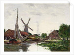 Dordrecht, Windmill on the Meuse, 1884 by Eugene Louis Boudin