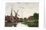 Dordrecht, Windmill on the Meuse, 1884 by Eugene Louis Boudin