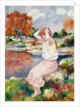 Bather, 1885 by Pierre Auguste Renoir