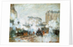 Exterior of the Gare Saint-Lazare, Arrival of a Train, 1877 by Claude Monet