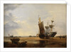 Brig on Sands: Vessels on the Sands at Hastings , 1836 by Edward William Cooke
