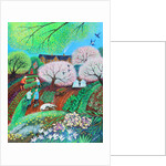 Dozey Dog, 2018 (acrylics on paper by Lisa Graa Jensen