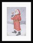 Father Christmas and a Robin by Lavinia Hamer